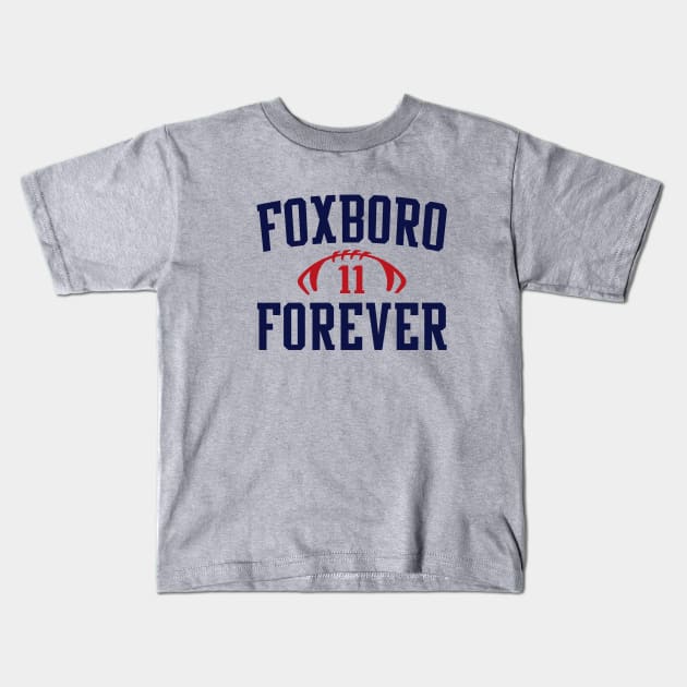 FOXBORO FOREVER, Edelman 11 Kids T-Shirt by FanSwagUnltd